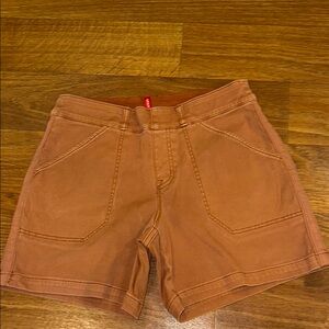 SPANX Brown Cargo Shorts Relaxed Fit